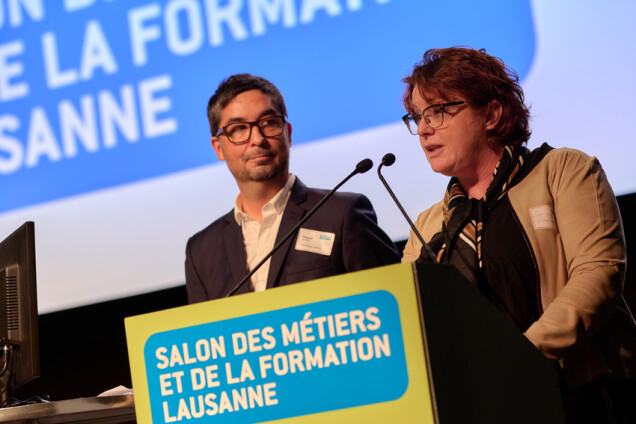 Salon de Metiers et de la Formation Lausanne 2021 | Ceremonie inaugurale | Laurence Lambert, Presidente du Groupe d’interet pour l’information professionnelle (Giip)
